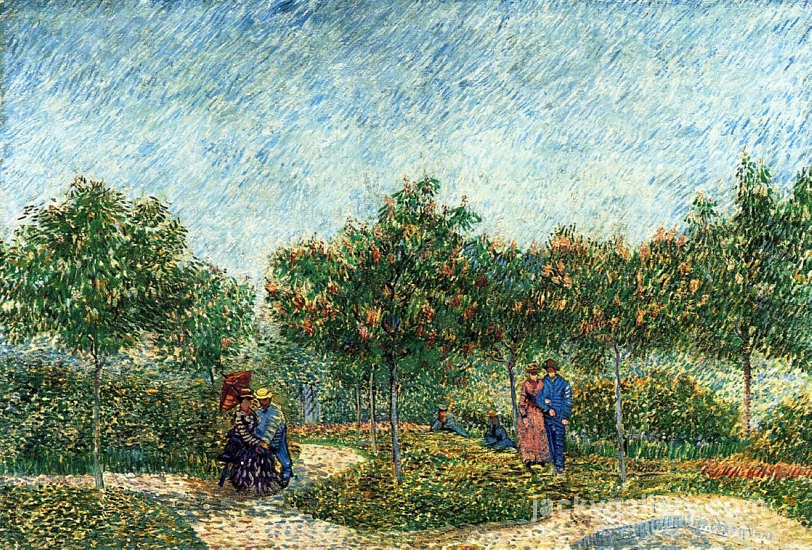 The Voyer d Argenson Park in Asnieres, Van Gogh painting